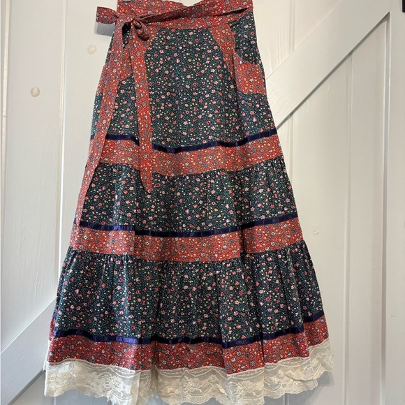 Vintage Jessica’s Gunnies San Fransisco Prairie Skirt Floral Calico Patchwork 5 - Picture 3 of 12